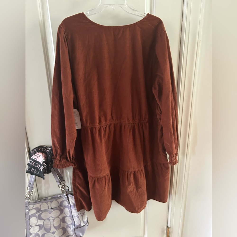 TIME AND TRUE Corduroy Longsleeve Dress XXL (20) NWT - Picture 7 of 9